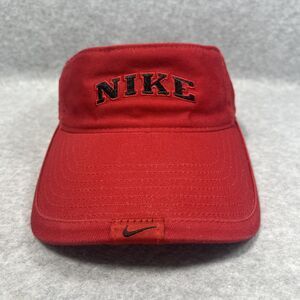 Nike Pro Classics Red Sun Visor Cap Golf Unisex Adult Strap Back Adjustable Logo